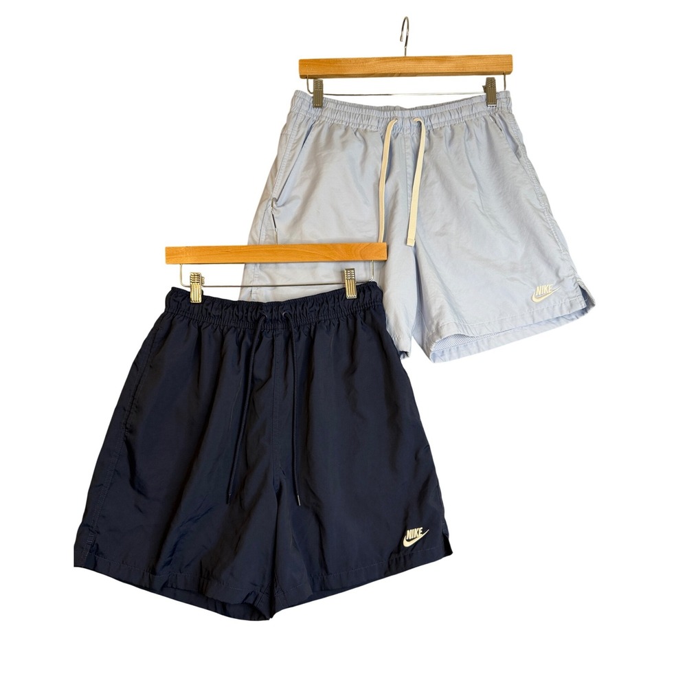 Nike Mens Athletic Shorts Hybrid Swim Trunks Bundle M Blue Navy Running Lined